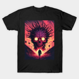 Ghoul Walking Towards Synthwave Sun Lord T-Shirt